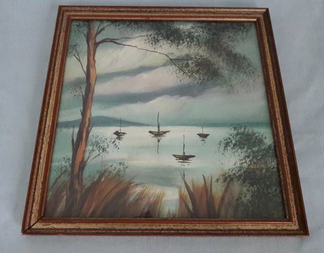 Tableau peinture sur soie