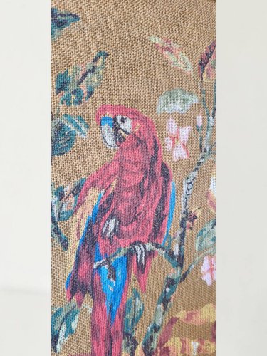 Tableau / Peinture sur toile de jute / Perroquet