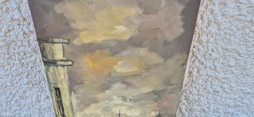 TABLEAU PEINTURE VILLE DE PARIS HUILE SUR TOILE SIGNE LUNALS