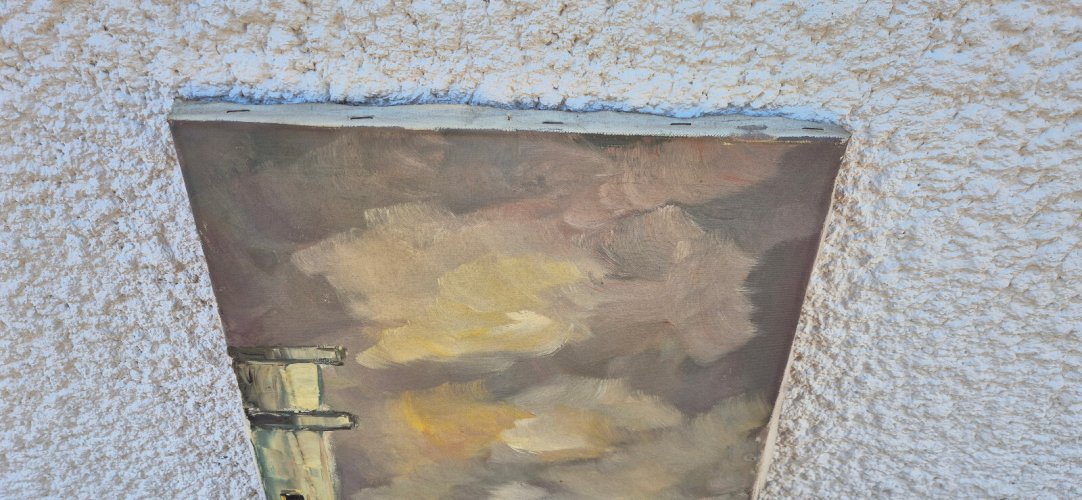 TABLEAU PEINTURE VILLE DE PARIS HUILE SUR TOILE SIGNE LUNALS