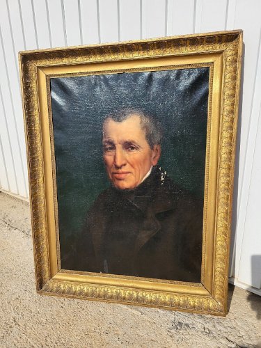 TABLEAU PORTRAIT CAHUZAC BLAY MICHEL DU XIX ème SIECLE