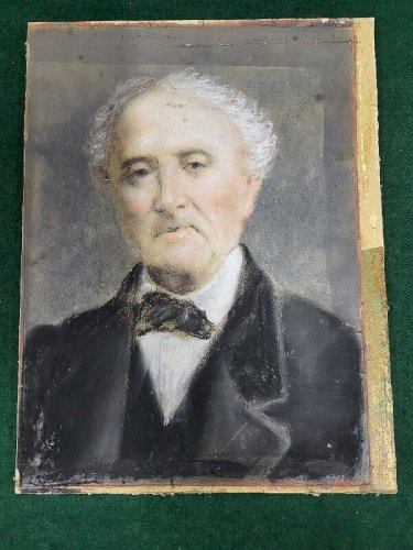 TABLEAU PORTRAIT D'UN MONSIEUR AU FUSAIN REF JE