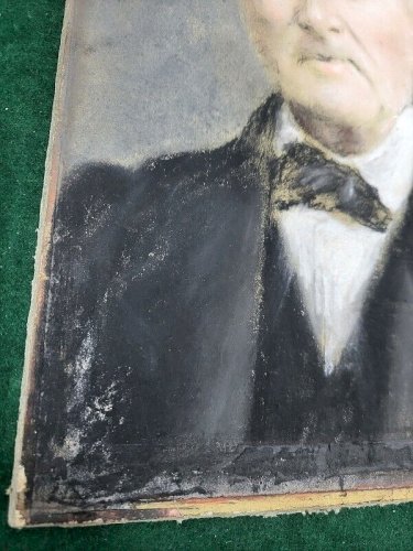 TABLEAU PORTRAIT D'UN MONSIEUR AU FUSAIN REF JE