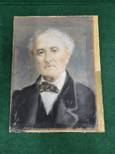 TABLEAU PORTRAIT D'UN MONSIEUR AU FUSAIN REF JE