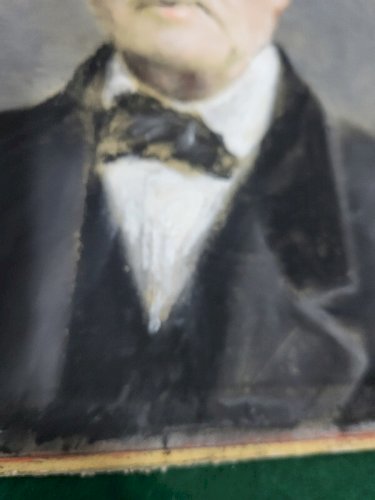 TABLEAU PORTRAIT D'UN MONSIEUR AU FUSAIN REF JE
