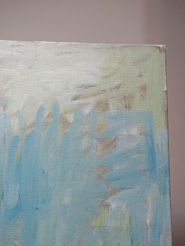 Tableau portrait nu assise, moderne huile sur carton entoilé vintage