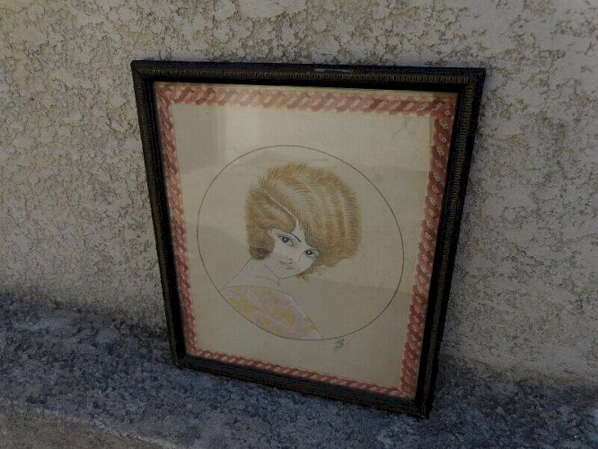TABLEAU PORTRAIT SIGNE DE 1924