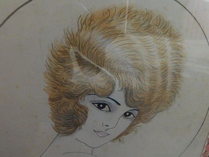 TABLEAU PORTRAIT SIGNE DE 1924