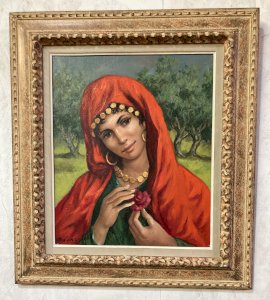 Tableau : portrait : une Gitane - Anatola Soungouroff - 1967