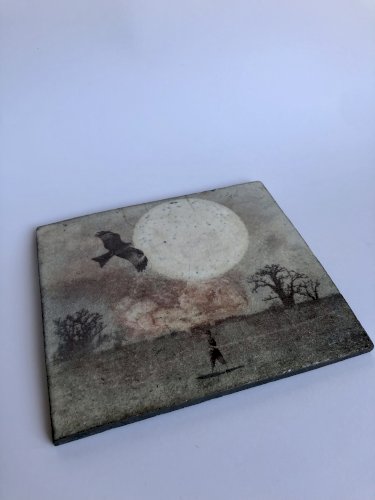 Tableau raku Claudine Dumur