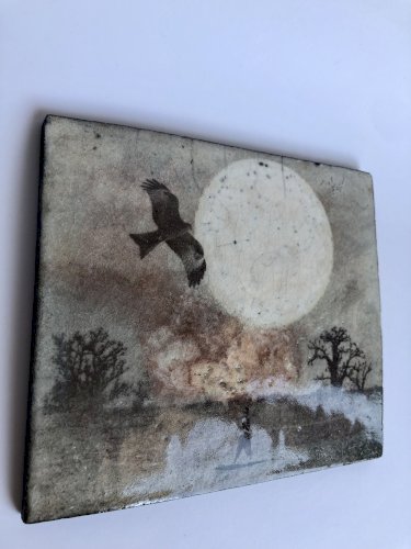 Tableau raku Claudine Dumur
