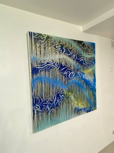 Tableau-sculpture textile Éclats nordiques