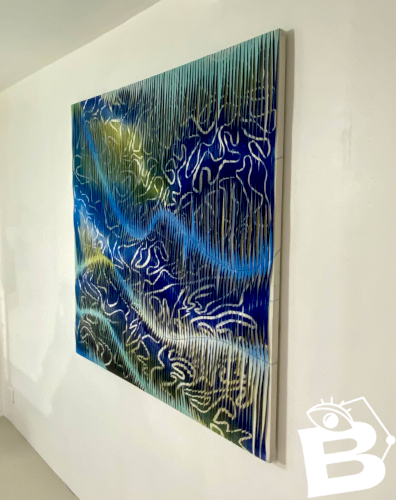 Tableau-sculpture textile Éclats nordiques