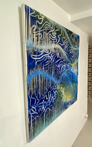 Tableau-sculpture textile Éclats nordiques