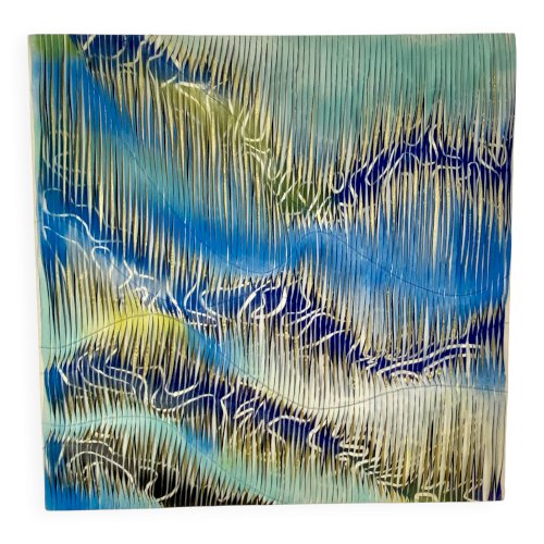 Tableau-sculpture textile Éclats nordiques