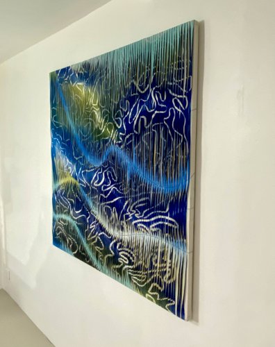 Tableau-sculpture textile Éclats nordiques