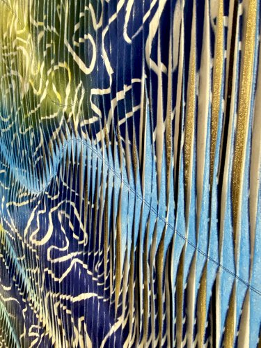 Tableau-sculpture textile Éclats nordiques