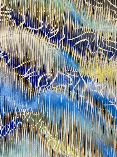 Tableau-sculpture textile Éclats nordiques