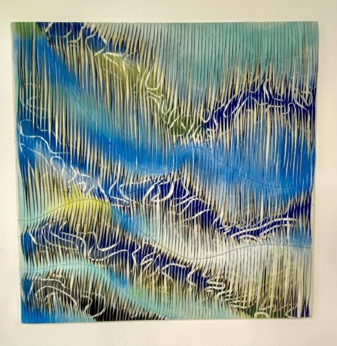 Tableau-sculpture textile Éclats nordiques