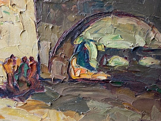 Tableau signé Louis PASTOUR 1876-1948 Vue du pont de Sospel (Provence)