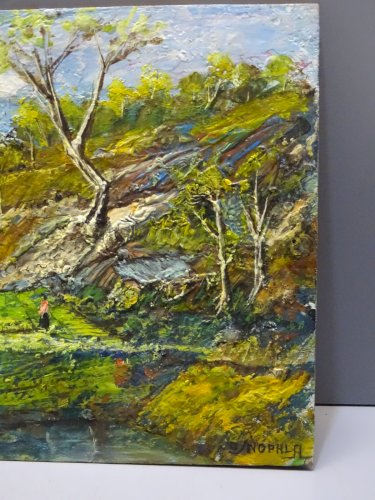 -TABLEAU Signé OSNOPHLA ( ALFONSE PEREZ 1905/1986 ) ECOLE SETOISE SETE 22/5/73 D