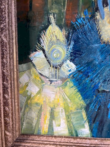 Tableau signé P. Caroll – “Mascarade à Venise” – Huile sur toile, vers 1960