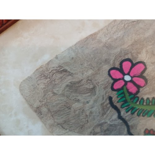 Tableau sur Peau Lama ou Vigogne Maya ou Aztéque