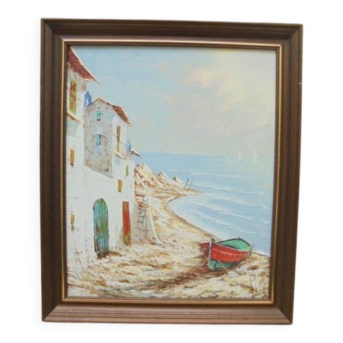 Tableau – Village bord de mer