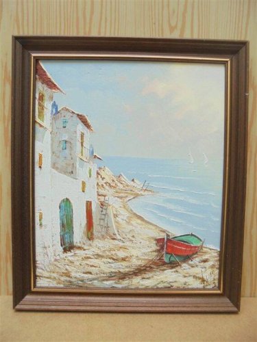 Tableau – Village bord de mer
