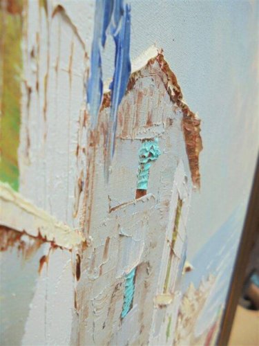 Tableau – Village bord de mer