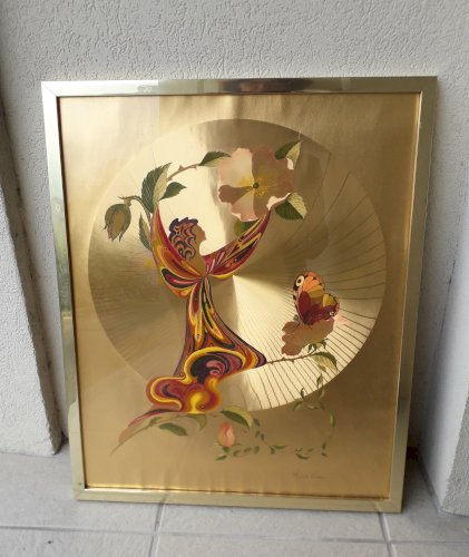 Tableau vintage 70 signé Emblem