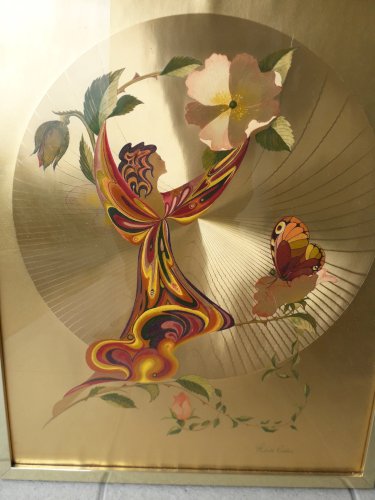 Tableau vintage 70 signé Emblem