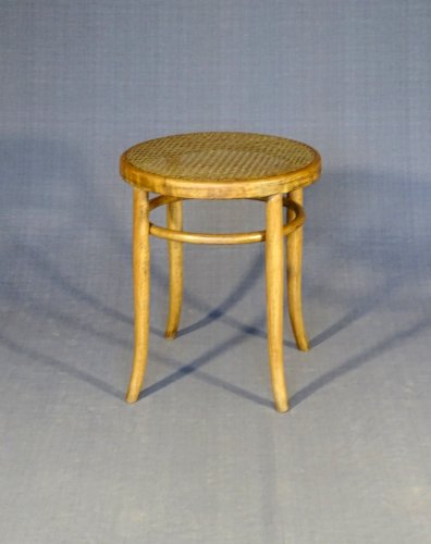 Tabouret bistrot bas canné, par JAPY FRANCE-1925, No Thonet