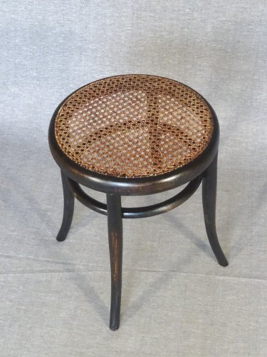Tabouret bistrot en bois-courbé par LEBRUN, 1890, No Thonet