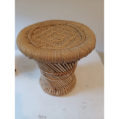 Tabouret Cordes et Rotin