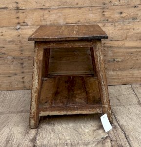 Burmese teak workshop stool