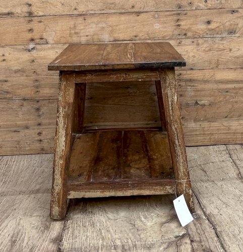 tabouret datelier en teck birma