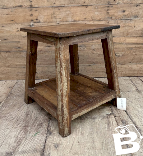 tabouret datelier en teck birma