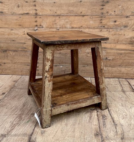 tabouret datelier en teck birma