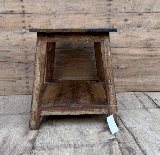 tabouret datelier en teck birma