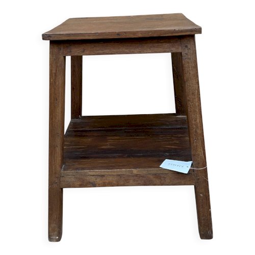 tabouret datelier en teck birman