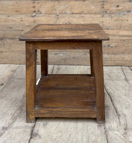 tabouret datelier en teck birman