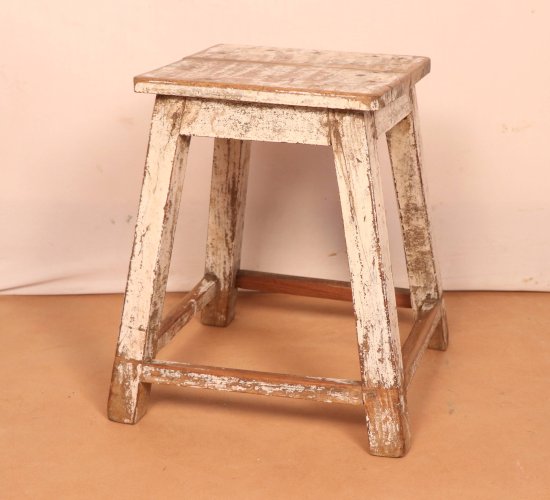Tabouret datelier en teck birman