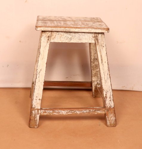 Tabouret datelier en teck birman