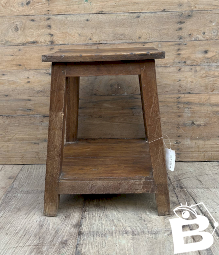 tabouret datelier en teck birman