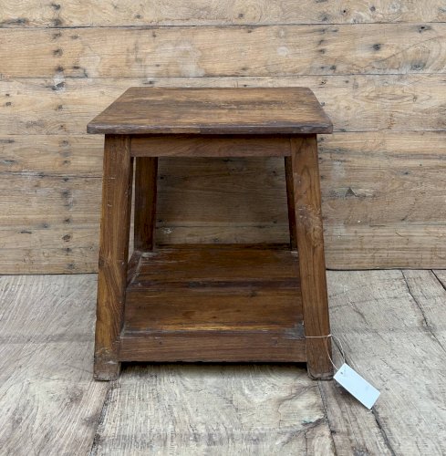 tabouret datelier en teck birman