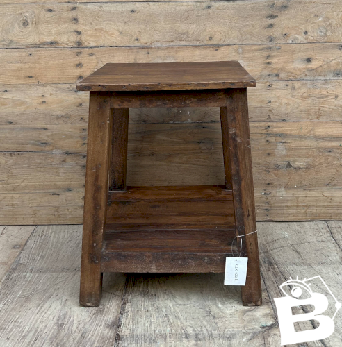 tabouret datelier en teck birman