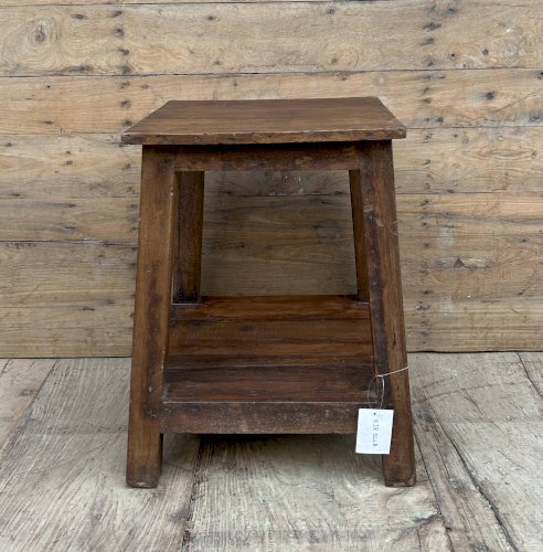 tabouret datelier en teck birman