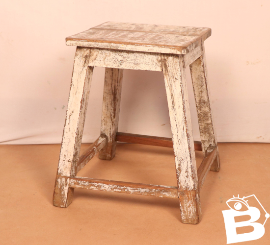 Tabouret datelier en teck birman