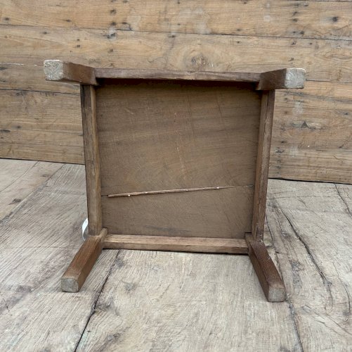 tabouret datelier en teck birman